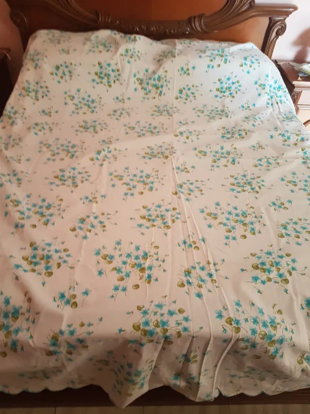 Copriletto matrimoniale cotone floreale