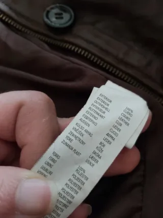Chaqueta de cuero mujer marrón