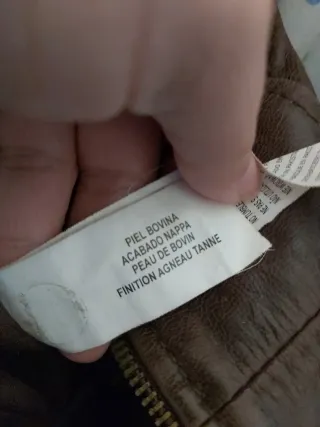 Chaqueta de cuero mujer marrón