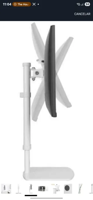 Soporte Monitor Pantalla Vertical Blanco