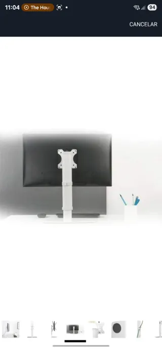 Soporte Monitor Pantalla Vertical Blanco