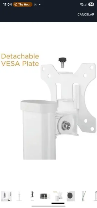 Soporte Monitor Pantalla Vertical Blanco