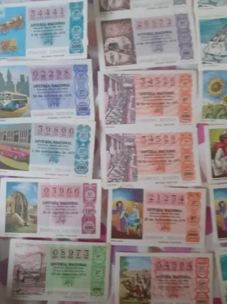 Lotería Nacional Billetes Antiguos