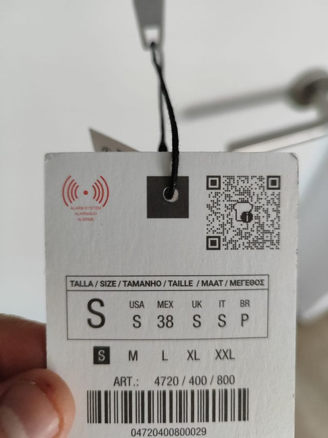 Chaqueta Piel Zara Negra Nueva con Etiqueta