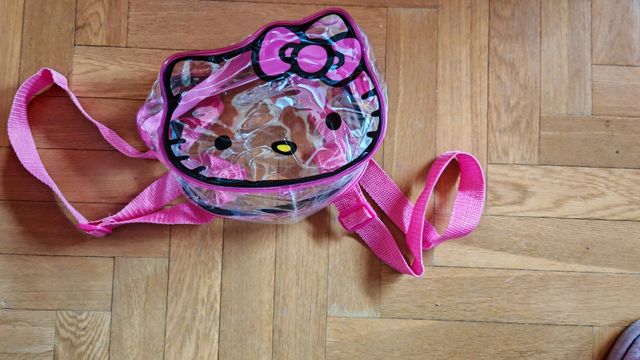 Mochila Hello Kitty Transparente Rosa