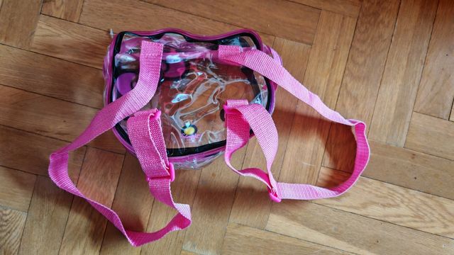 Mochila Hello Kitty Transparente Rosa