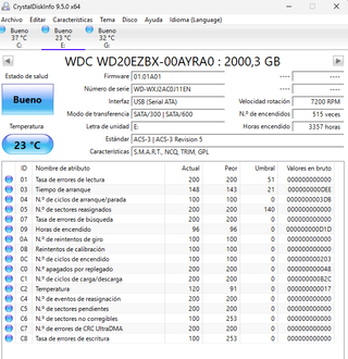 Disco Duro WD Blue 2TB WD20EZBX