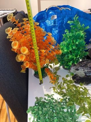 Lote accesorios acuario: decoraciones y filtros