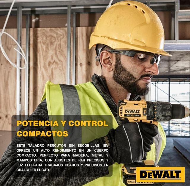 Taladro Percutor Dewalt XR 18V + Accesorios