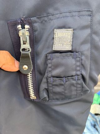 Chaqueta bomber Liberto azul naranja