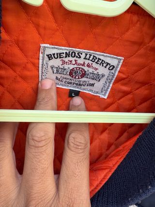 Chaqueta bomber Liberto azul naranja