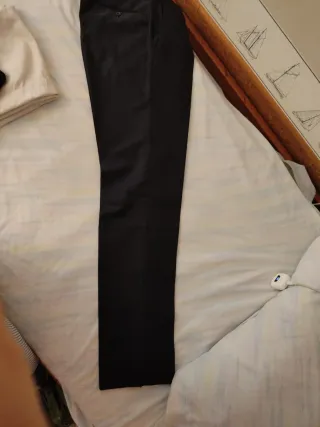 Pantalón de traje azul marino Massimo Dutti