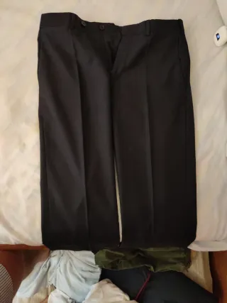 Pantalón de traje azul marino Massimo Dutti