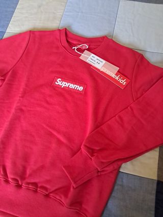 Felpa Supreme Bambino Rossa Taglia 8A