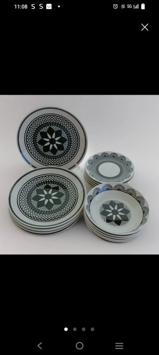 2 Vajillas La Cartuja Porcelana