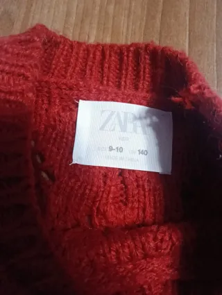 Jersey Zara niña rojo talla 9/10 