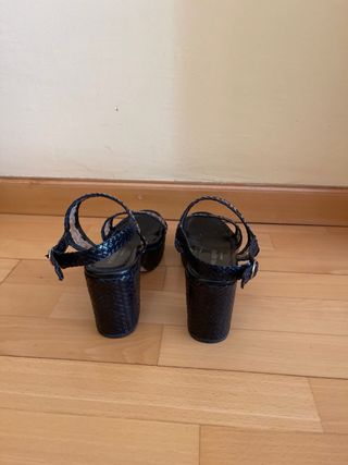 Sandalias PONS QUINTANA Negro/Dorado