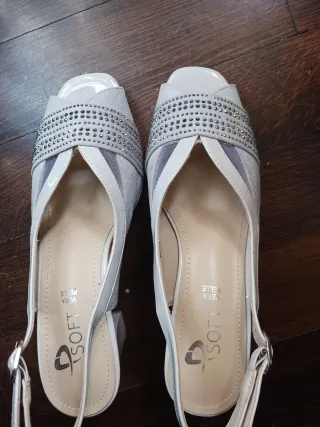 Scarpe eleganti grigie/argento Tg 39