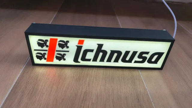 Insegna Led Luminosa Birra Ichnusa