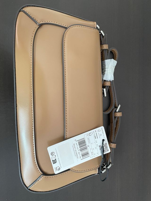 Carteira senhora Mango bege/castanha