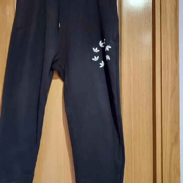 Pantalón Adidas Algodón Hombre Negro