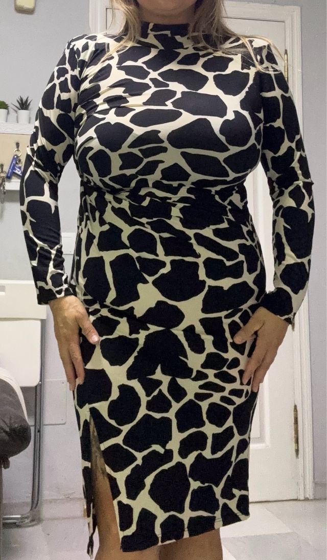 Vestido estampado animal print