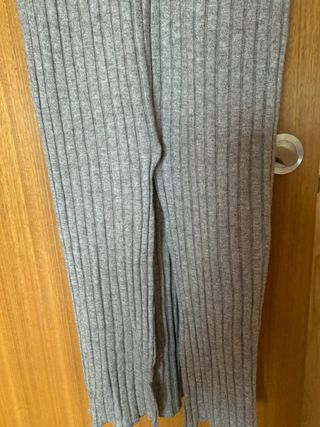 Vestido de punto gris elástico