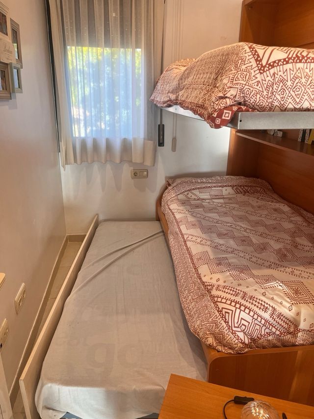 Litera abatible 3 camas madera y metal