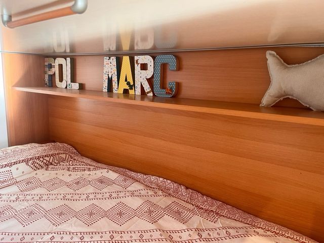 Litera abatible 3 camas madera y metal