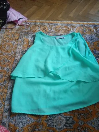 Blusa verde menta mujer