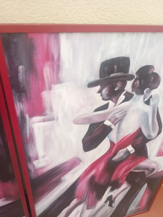 Pareja cuadros óleo pareja bailando Pintado a mano