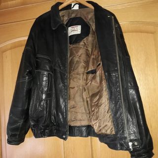 Cazadora Piel Forrada Talla L. Vintage