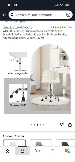 Sedia da studio WOLTU per bambini