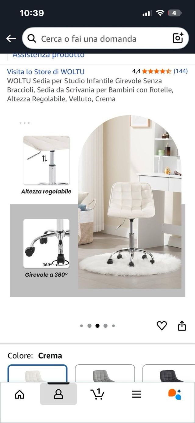 Sedia da studio WOLTU per bambini