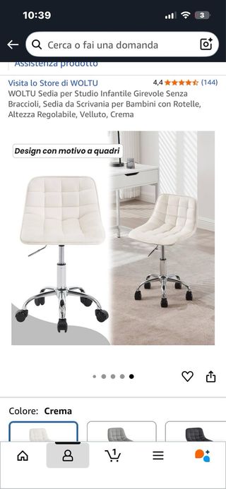 Sedia da studio WOLTU per bambini