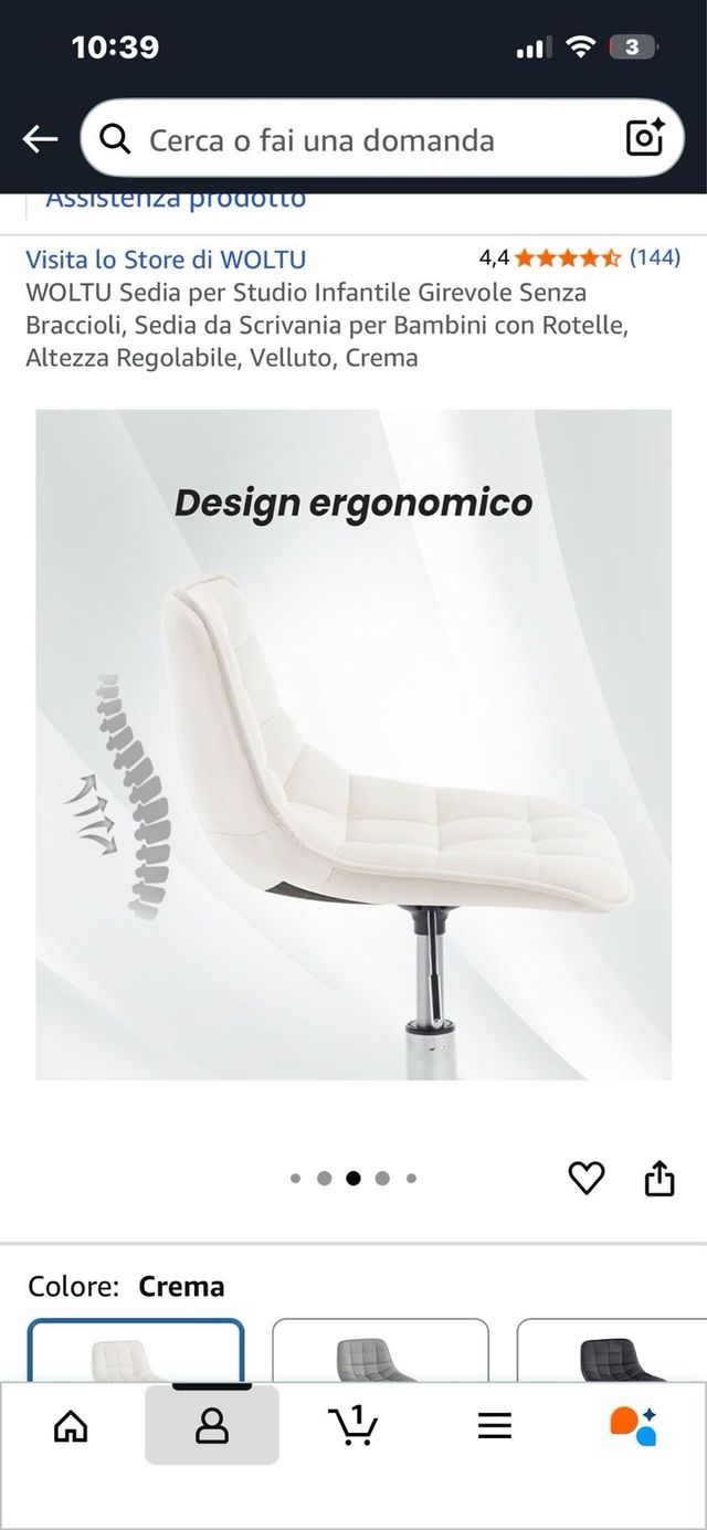 Sedia da studio WOLTU per bambini