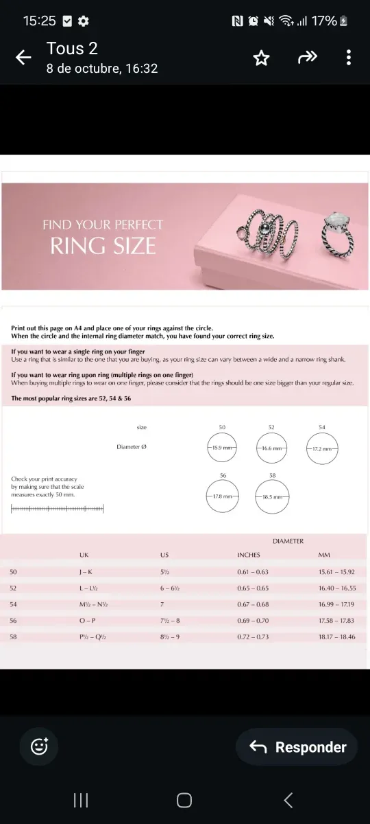 Anillo Tous Multicolor