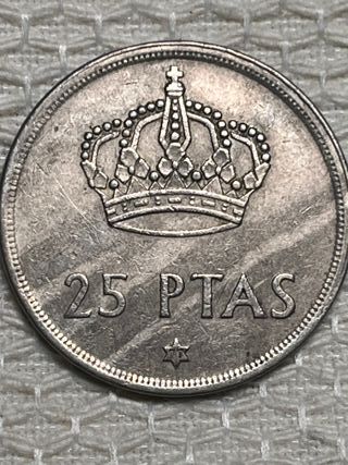 5 Monedas 25 Ptas 1975 Estrella 77,78,79,79,80