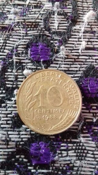 Moneda 10 Céntimos Francia 1988