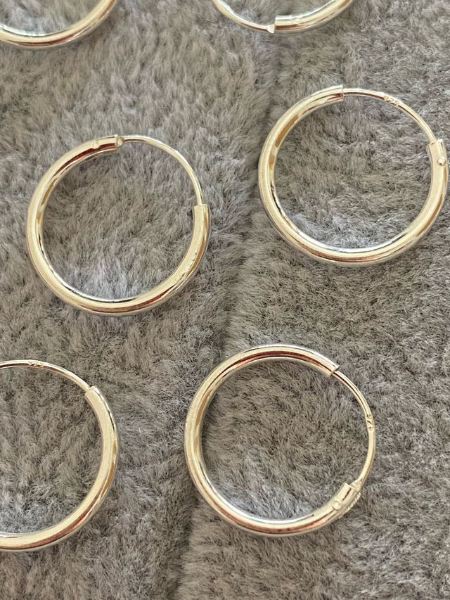 Aros Plata de Ley 925 - 15mm