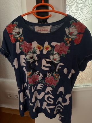 Camiseta Miss Sidecar Algodón Estampada Flores