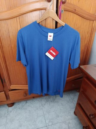 Camiseta Velilla  Algodón Talla M Azul