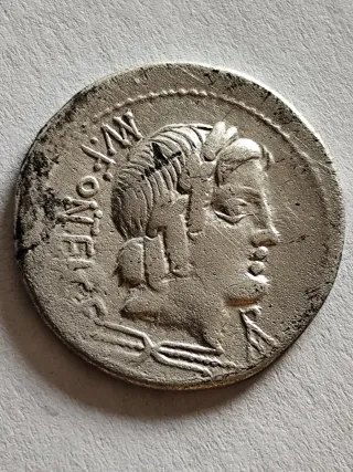 Moneda Romana Denario Plata Antigua