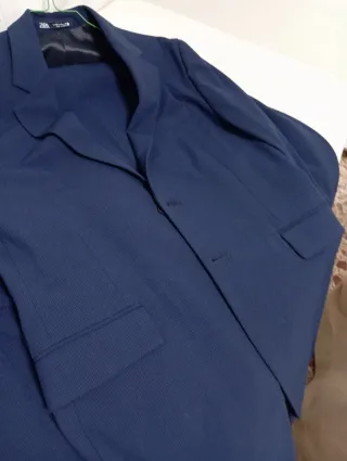 Traje de chaqueta Zara azul Talla M