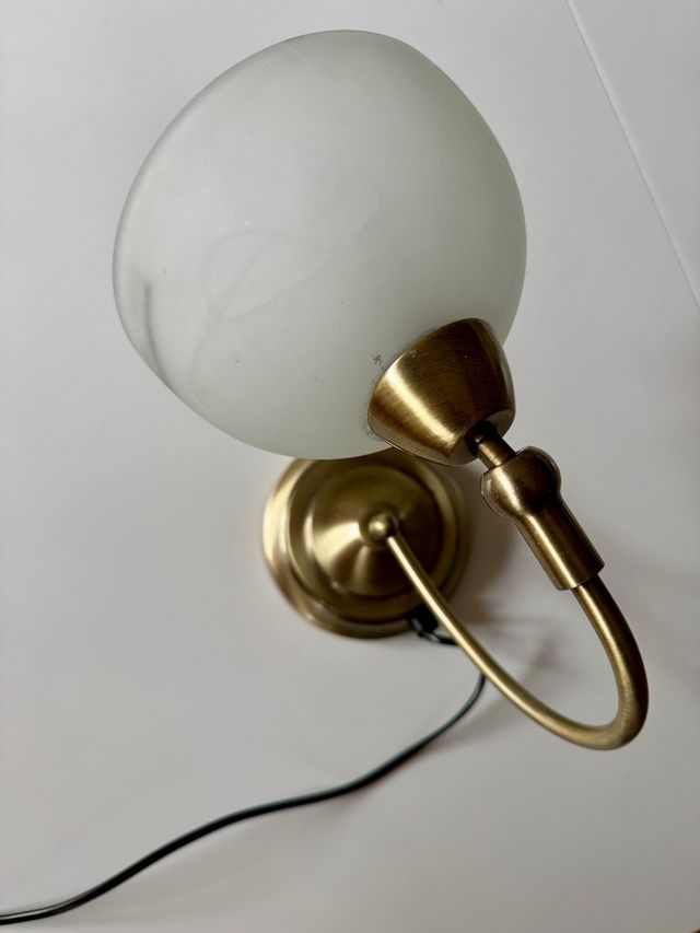 Lámpara de mesa bronce antiguo táctil