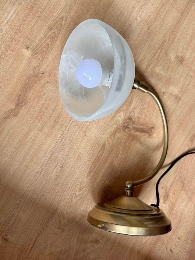 Lámpara de mesa bronce antiguo táctil