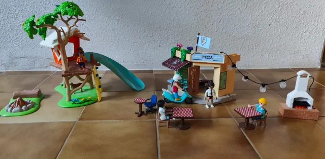 Playmobil restaurante y parque infantil