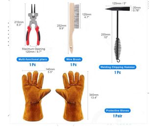 Guantes de soldadura y herramientas