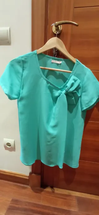 Blusa verde agua Precchio Talla 38