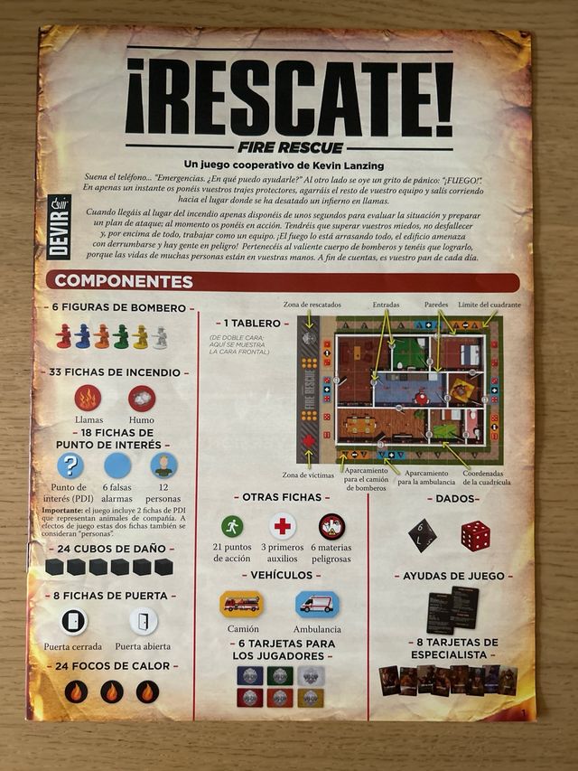 Juego de mesa ¡Rescate! Fire Rescue